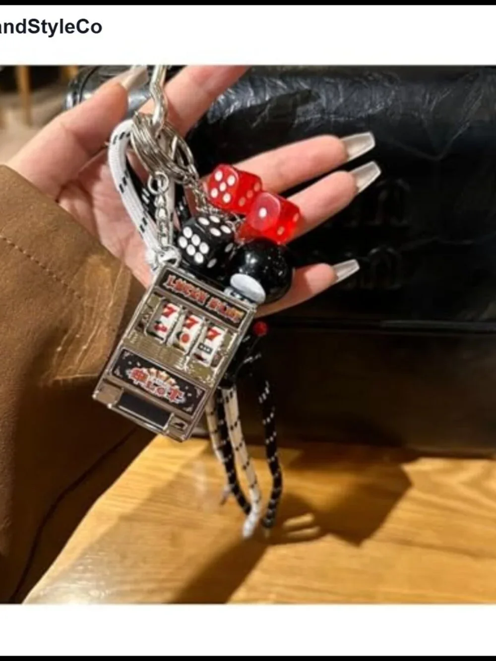 Rope Bag Charm Keychain Y2k Handbag Purse Charm Hanging Ornament
